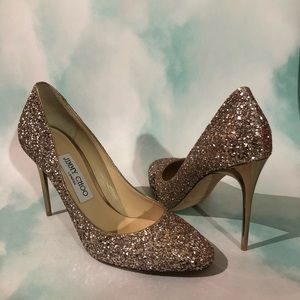SOLD Jimmy Choo Esme Glitter Pumps 38.5
